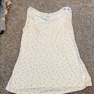 White with black polka dots tee